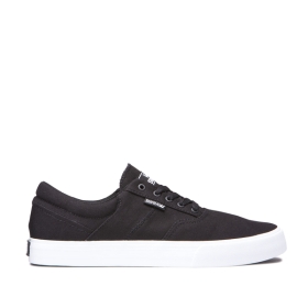 Supra Mens COBALT Low Top Shoes Black/white | US-21680